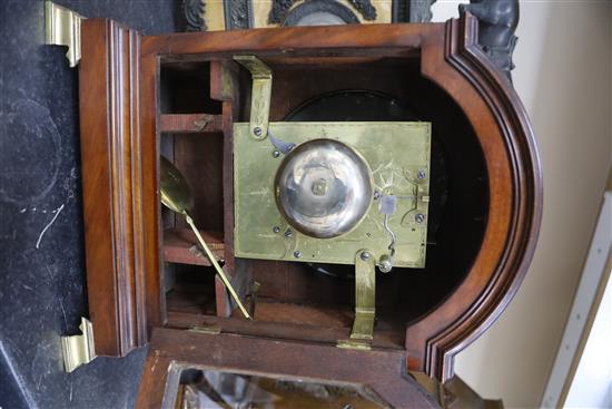 James Warren Jnr of Canterbury. A George III mahogany bracket clock, W. 12.5in. D. 7in. H.16in.